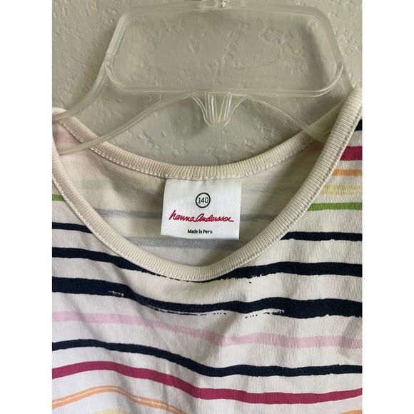 Hanna Andersson Multicolor Striped Dress Size 140 Girls 10 Sleeveless Rainbow - Picture 3 of 4